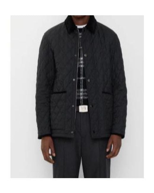 Burberry Black Long Sleeved Quilted Barn Jacket for men