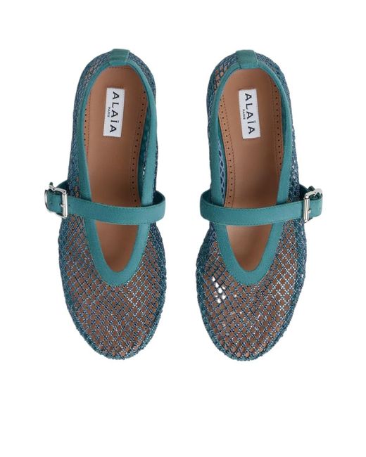 Alaïa Blue Ballet Flats