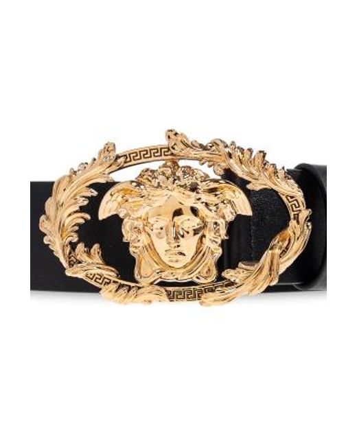Versace White Medusa-Head Buckle Belt for men