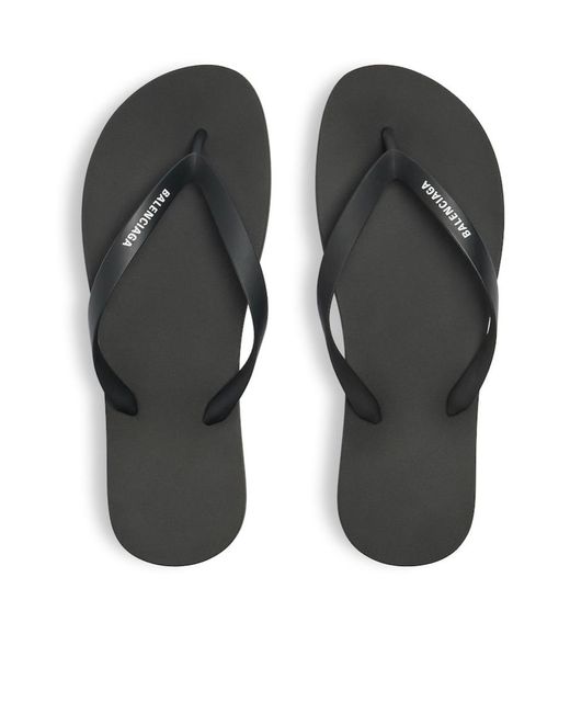 Balenciaga Multicolor Logo Printed Thong Sandals