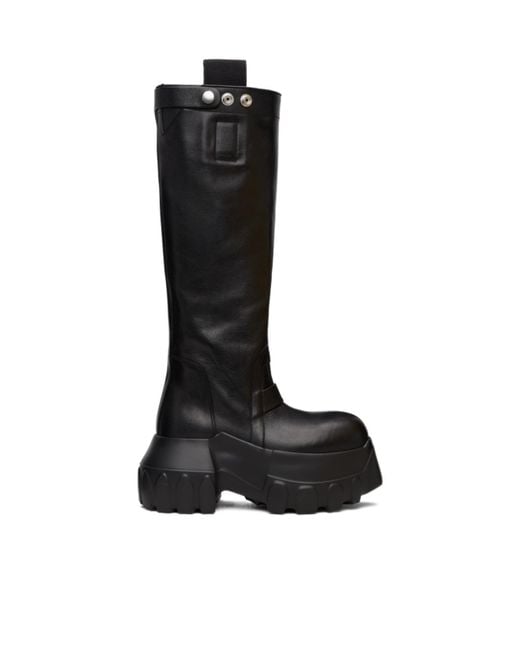 Rick Owens Black Rmega Tractor Tall Boots for men