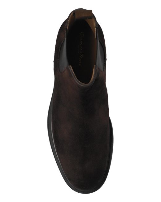 Gianvito Rossi Black Douglas Round Toe Chelsea Boots for men