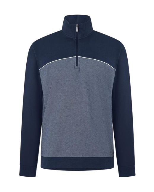 Boss Blue Quarter-Zip Fleece for men
