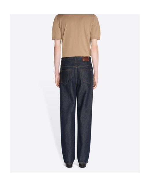 Dries Van Noten Blue Logo-Patch Jeans for men