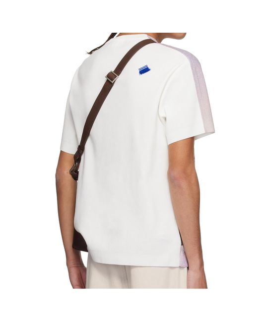 Adererror Blue Round Neck Short Sleeve T-Shirt for men