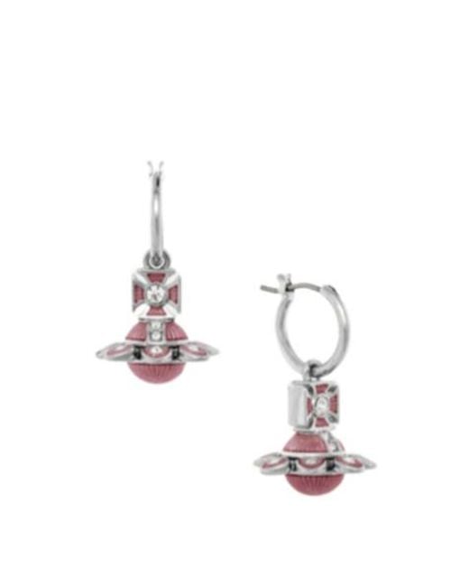 Vivienne Westwood White Capucine Orb Earrings