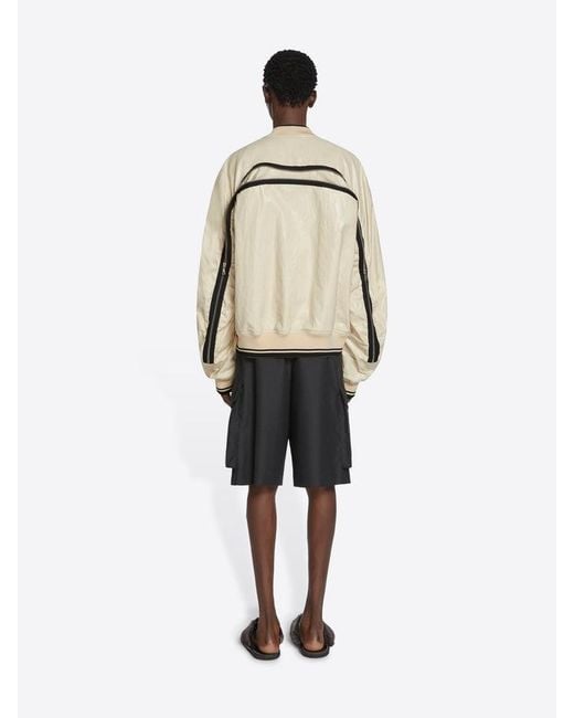 Dries Van Noten Natural Zip-Detailing Coated Bomber Jacket for men