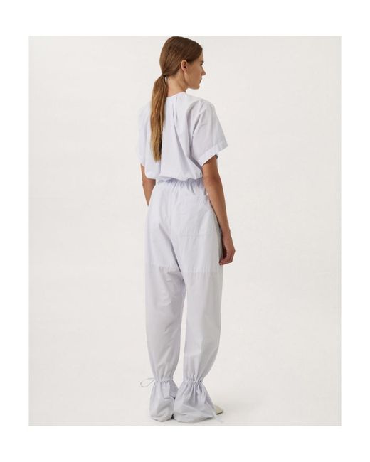 Lemaire White Drawstring-Fastening Parachute Trousers