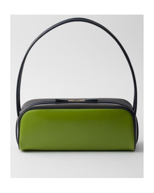 Prada Green Swing Smooth Leather Shoulder Bag