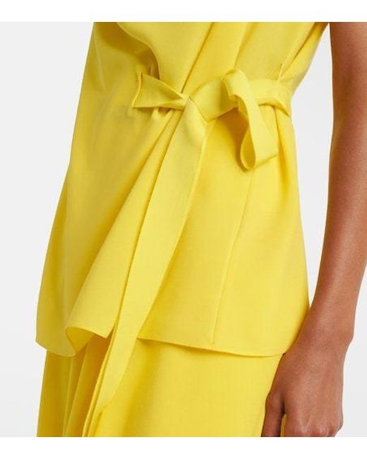 Roksanda Yellow Rua Draped Top