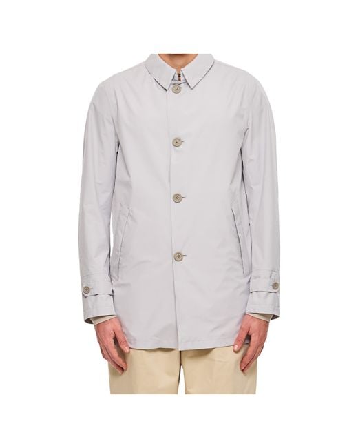 Herno Gray Long Sleeved Button-Up Jacket for men