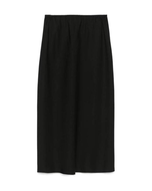 Lisa Yang Black Silk Midi Skirt