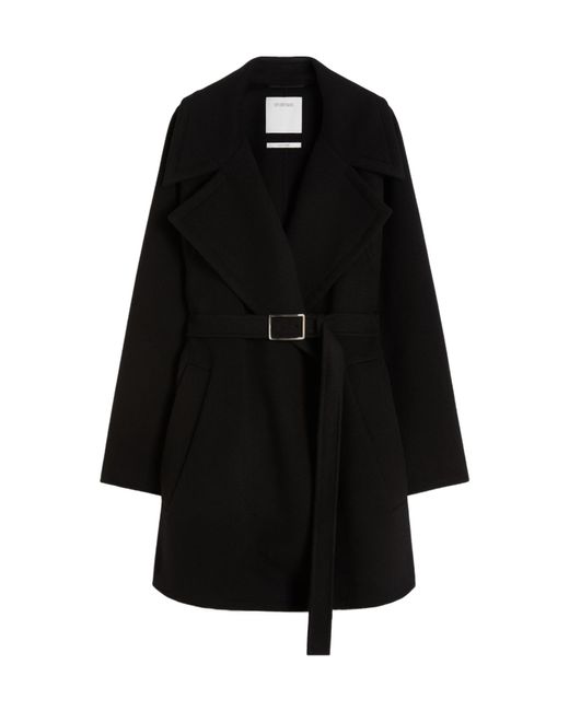 Sportmax Black Pagine Belted Coat