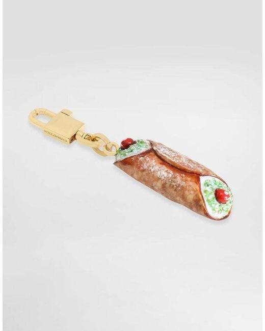 Dolce & Gabbana White Cannoli Keyring