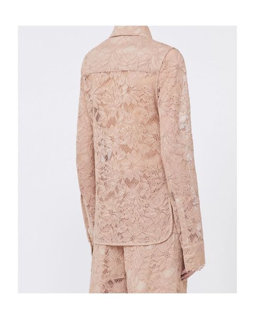 Sportmax Pink Dentice Lace Shirt