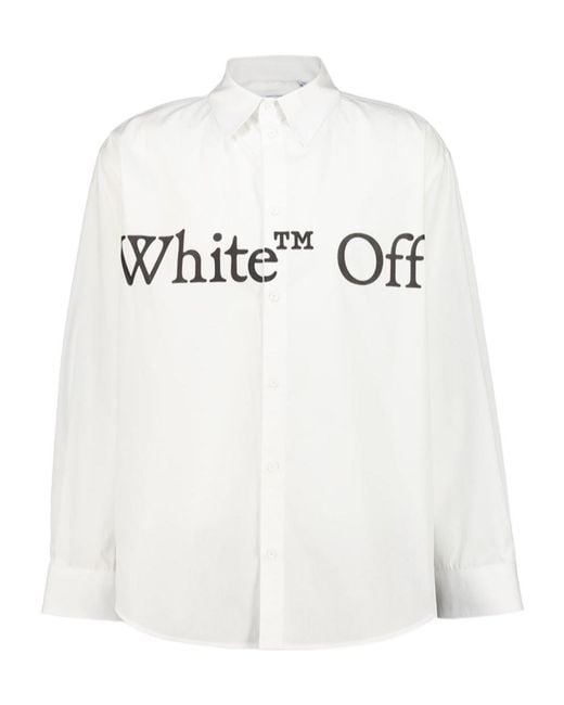 Off-White c/o Virgil Abloh White Bookish Scarf Poplin Shirt for men