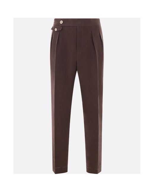 Brunello Cucinelli Brown Double Breasted Two-Piece Tailored Suit for men