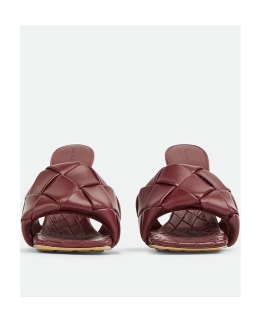 Bottega Veneta Brown Lido Intrecciato Mule Sandals