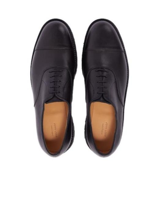 John Lobb Blue Platform Oxford Shoes for men