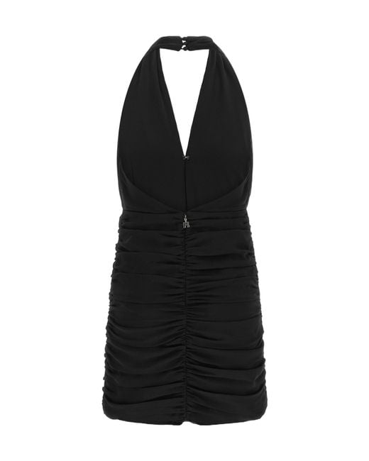 ROTATE BIRGER CHRISTENSEN Black Deep V-Neck Dress