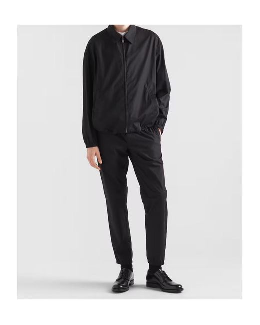 Prada Black Long-Sleeved Zipped Jacket for men