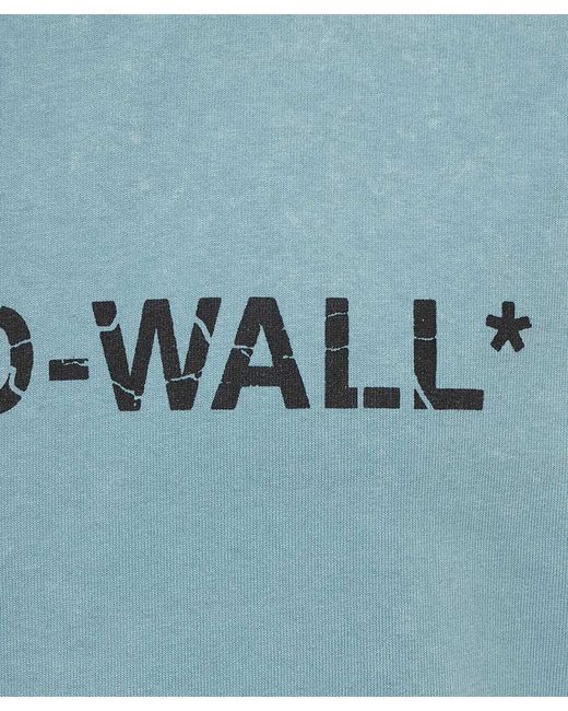 A_COLD_WALL* Blue Overdye Logo-Print T-Shirt for men
