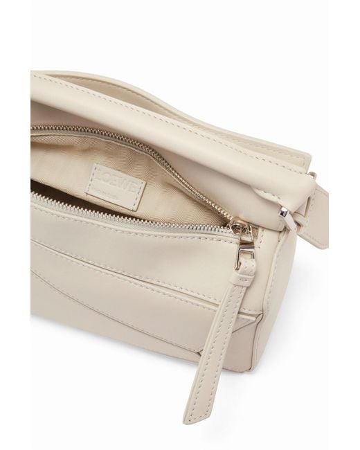 Loewe White Anagram Embossed Small Puzzle Bag