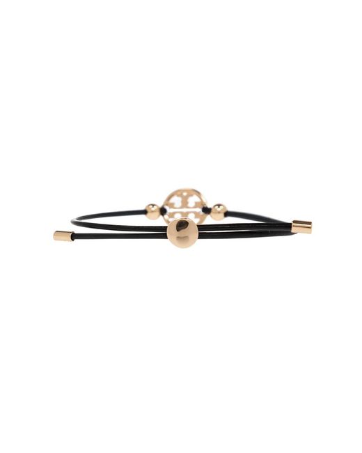 Tory Burch Metallic Miller Logo Plaque Slider Bracelet