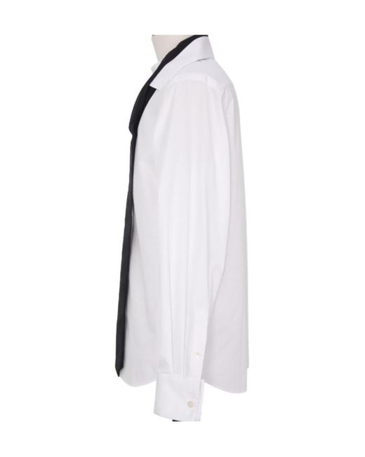 Sacai White Tie-Detail Shirt for men