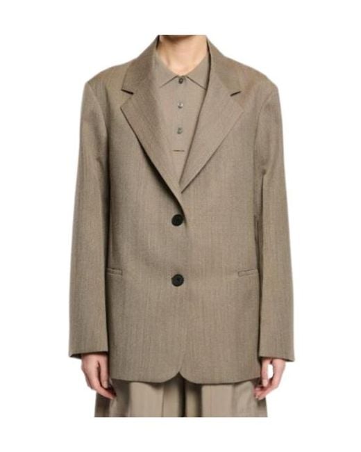 Studio Nicholson Gray Long-Sleeved Suit Jacket