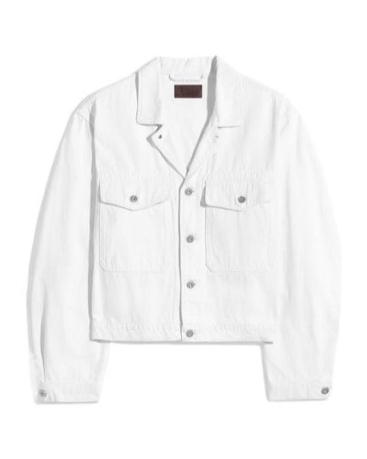 Lemaire White Trucker Denim Jacket for men