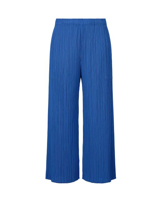 Pleats Please Issey Miyake Blue Pleats Please Issey Miyake Monthly Colors August Trousers