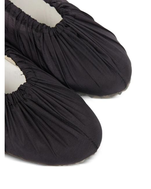 Maison Margiela Blue Gathered Ballet Flats