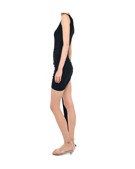 Norma Kamali Blue Draped Mini Dress