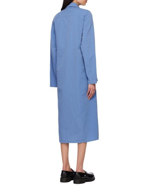 Our Legacy Blue Machine Longline Shirt Dress