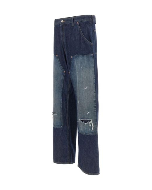 MM6 by Maison Margiela Blue Straight-Leg Jeans for men