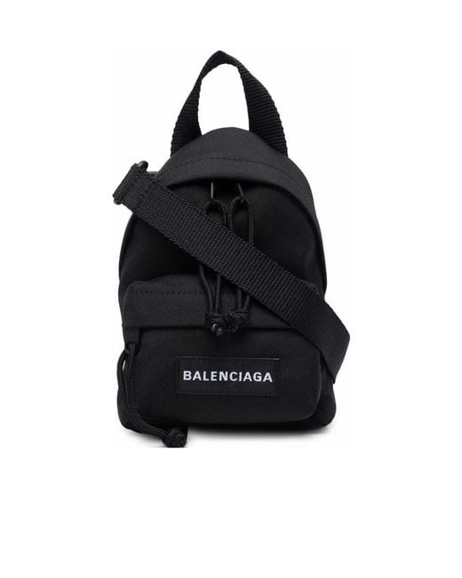 Balenciaga Black Logo Backpack for men