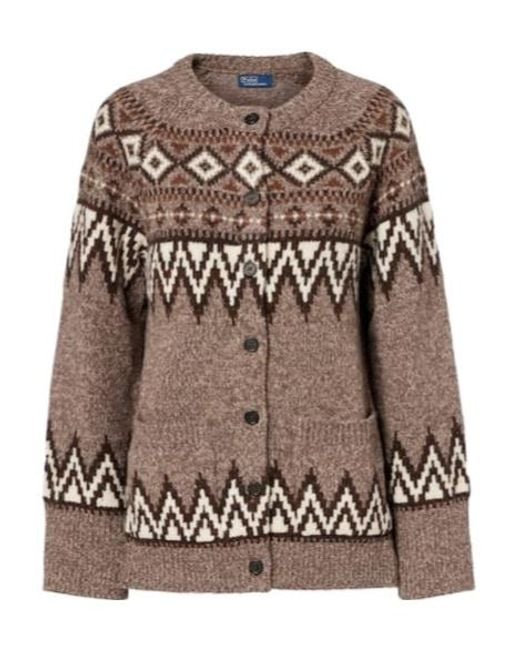 Polo Ralph Lauren Brown Casual And Versatile Cardigan