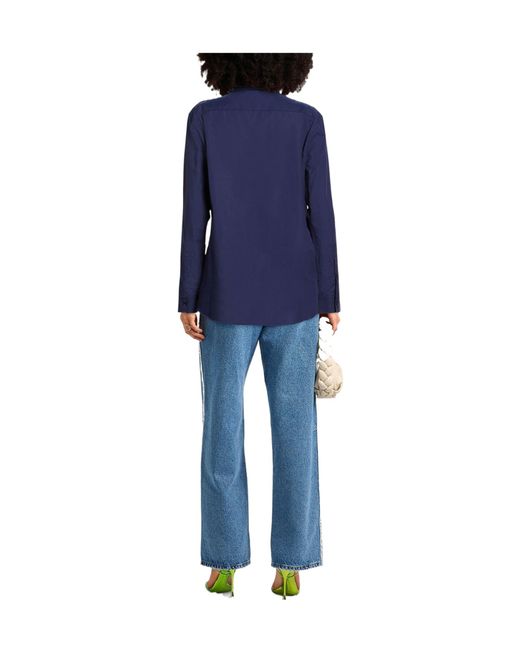 Marni Blue Stylish Solid-Color Long-Sleeve Shirt
