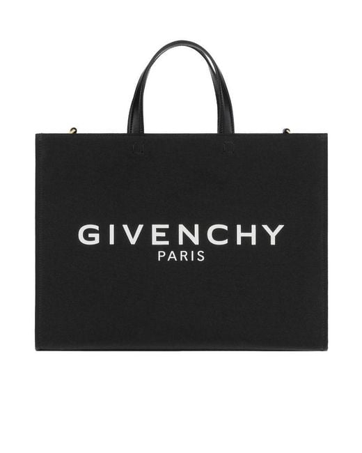 Givenchy Logo Printed Top Handle Bag in Black | Lyst