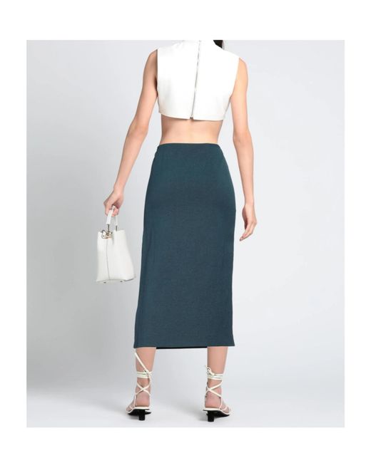 Tory Burch Blue Midi Skirt