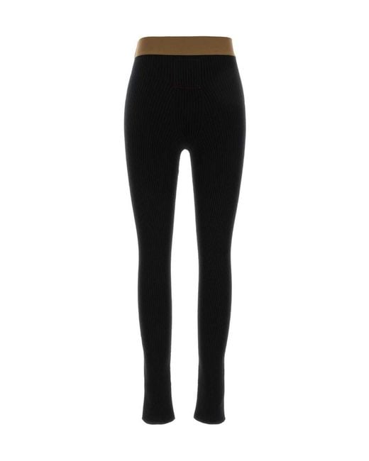 Uma Wang Black Ribbed Leggings Pants
