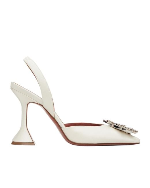 AMINA MUADDI Metallic Begum Sling 95 Pointed-Toe High-Heeled Sandals