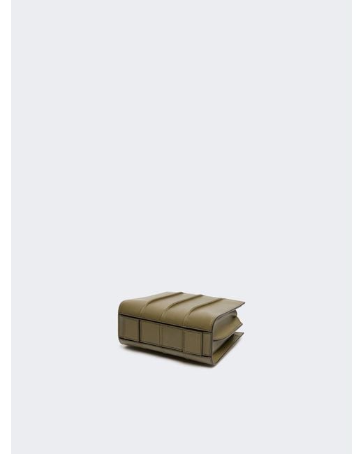 Max Mara Green Panelled Leather Clutch Bag