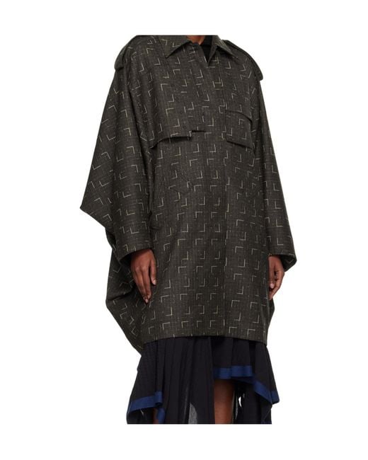 Kiko Kostadinov Gray Long-Sleeved Coat