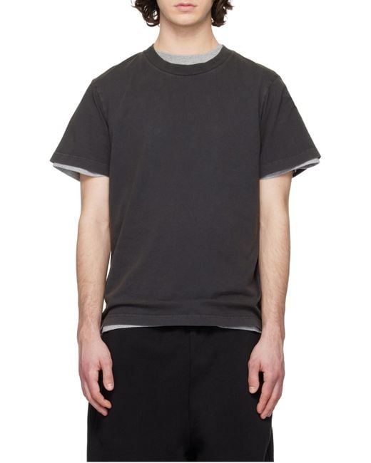 Entire studios Black Standard Crew-Neck T-Shirt for men