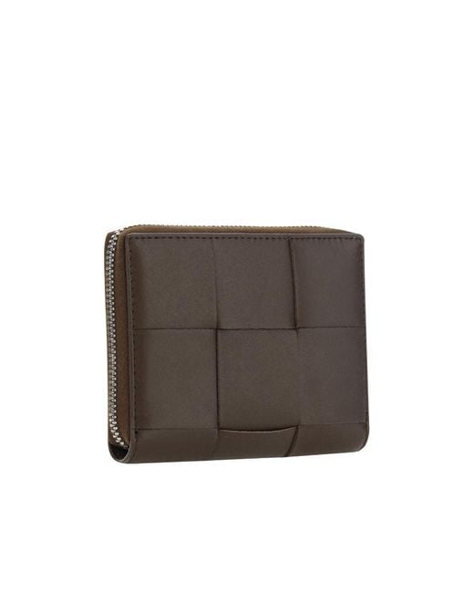 Bottega Veneta Brown Zipper Wallet for men
