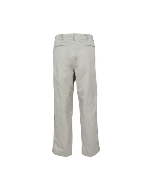 Nanamica Gray Casual Pants With Belt Loops for men