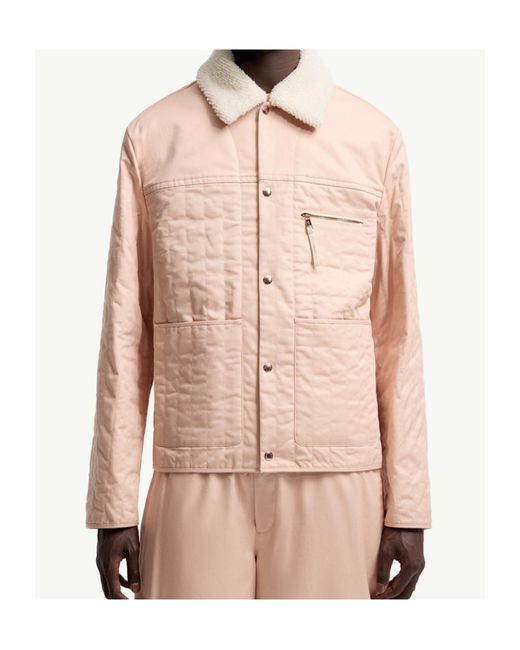 Moncler Pink X Gilga Farm By Donald Glover Kishus Padded Shirt Jacket for men