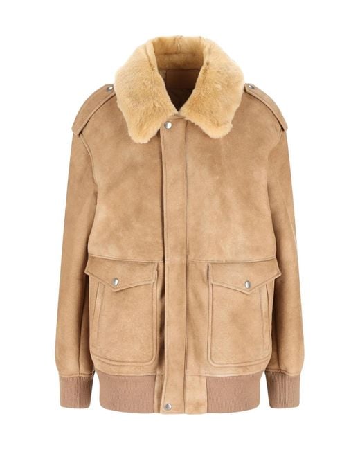 Prada Natural Logo Detailed Long-Sleeved Jacket